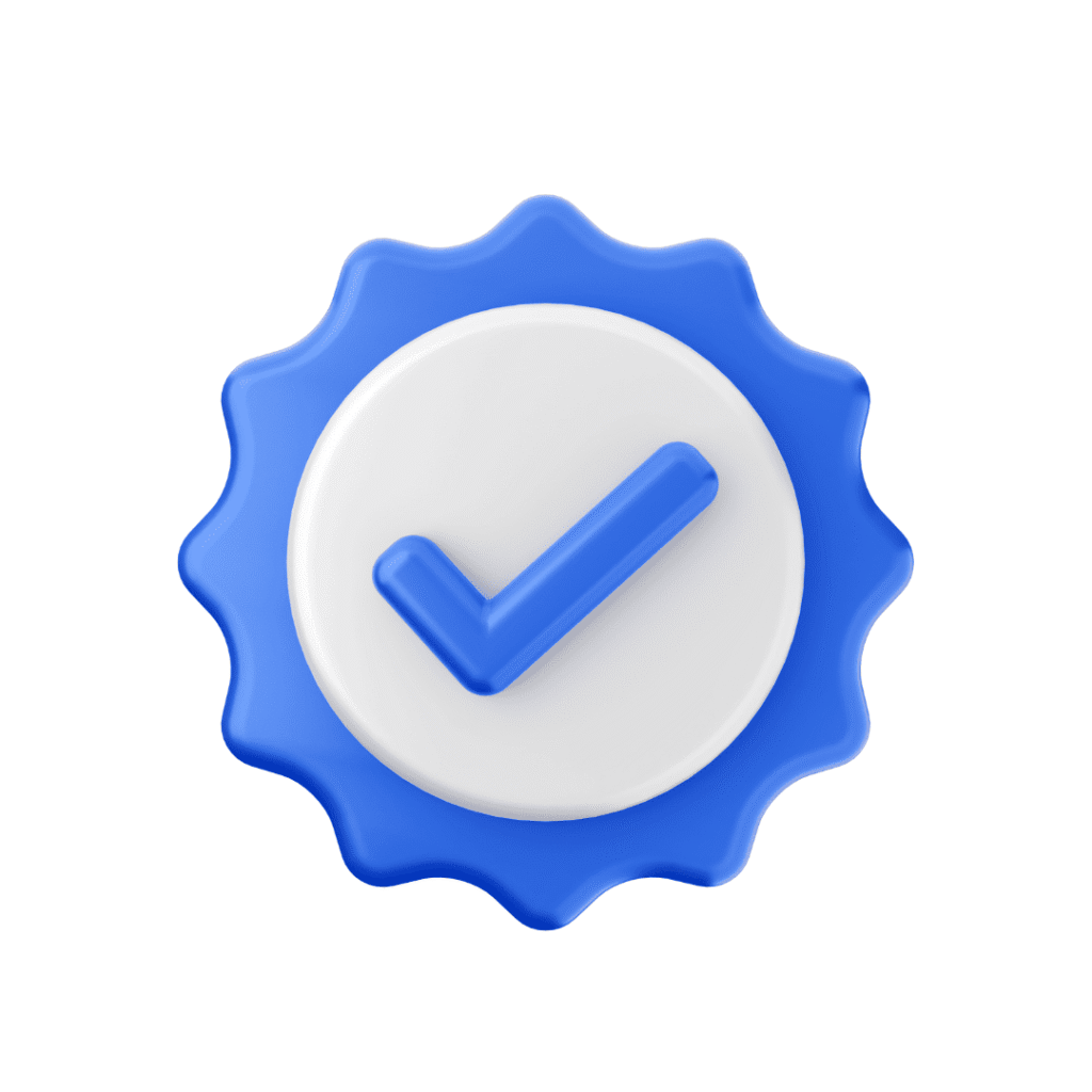 Confianza, tecnología y experiencia en derecho de seguros – Torres & Domínguez Símbolo de check como símbolos de justicia legal y tecnología.